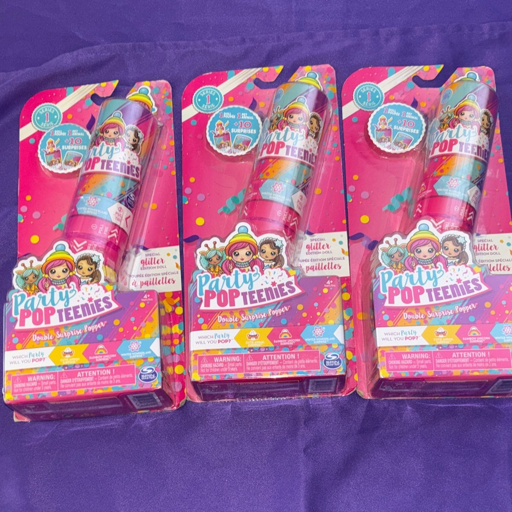 Party Popteenies Double Surprise Popper - Pink